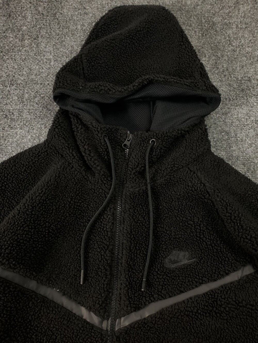 Nike Sportswear NSW Tech Fleece Sherpa Jacket Large Full Zip Hooded CJ4535-010 - Picture 6 of 13